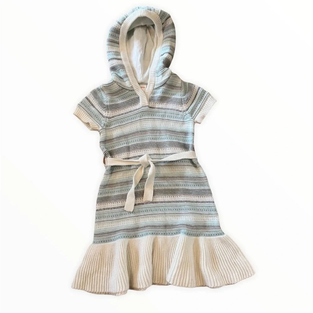 Gymboree Short Sleeve Hooded Sweater Dress Size 4